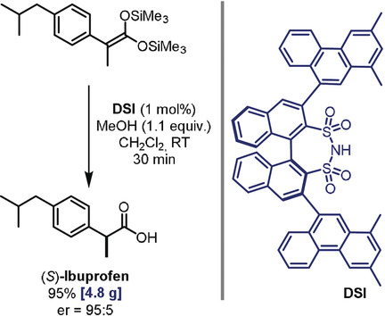 Deracemizing α-Branched Carboxylic Acids by Catalytic Asymmetric Protonation of Bis-Silyl Ketene Acetals with Water or Methanol