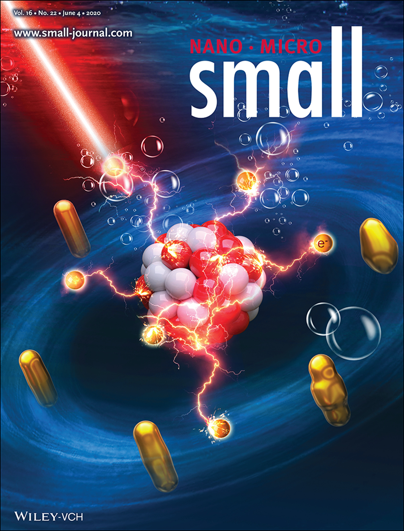 Gold Nanorods: Light Tailoring of Internal Atomic Structure of Gold Nanorods (Small 22/2020) Volume 16 Issue 22, 2020