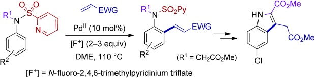 PdII-Catalyzed C<span class='icomoon'></span>H Olefination of N-(2-Pyridyl)sulfonyl Anilines and Arylalkylamines