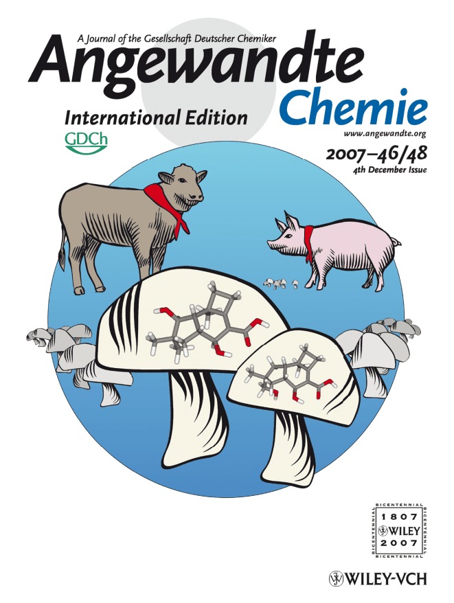Inside Cover: Total Synthesis and Configurational Assignment of Pasteurestin A and B (Angew. Chem. Int. Ed. 48/2007)