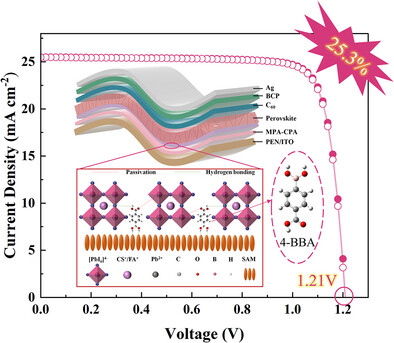 Enhancing Efficiency and Stability of Inverted Flexible Perovskite Solar Cells via Multi-Functionalized Molecular Design