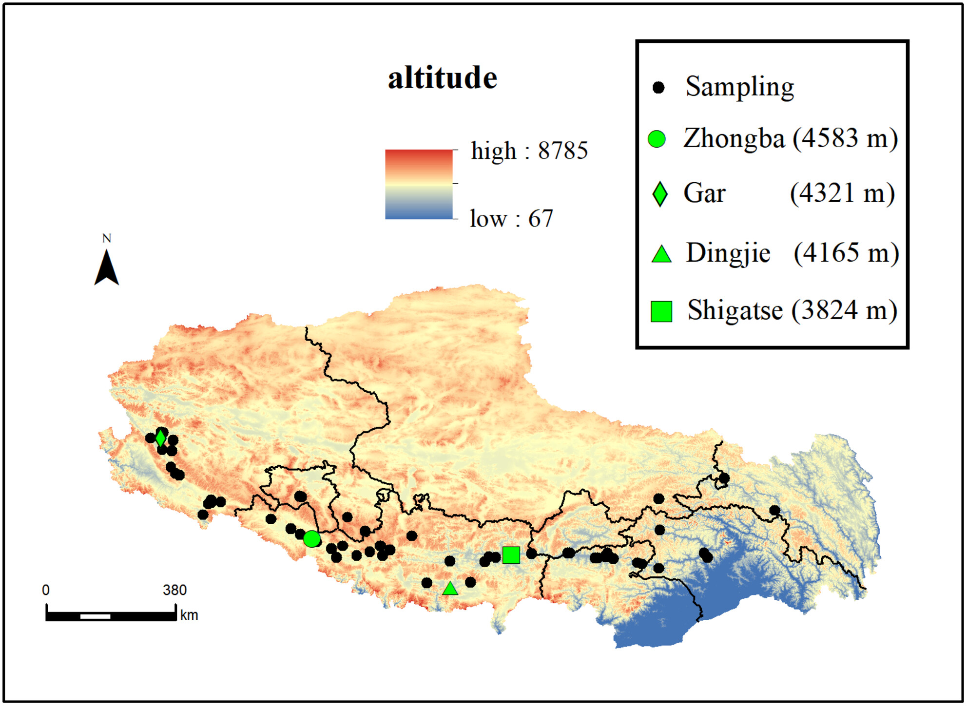 The impact of elevation and prediction of climate change on an ultra high-elevation ectotherm