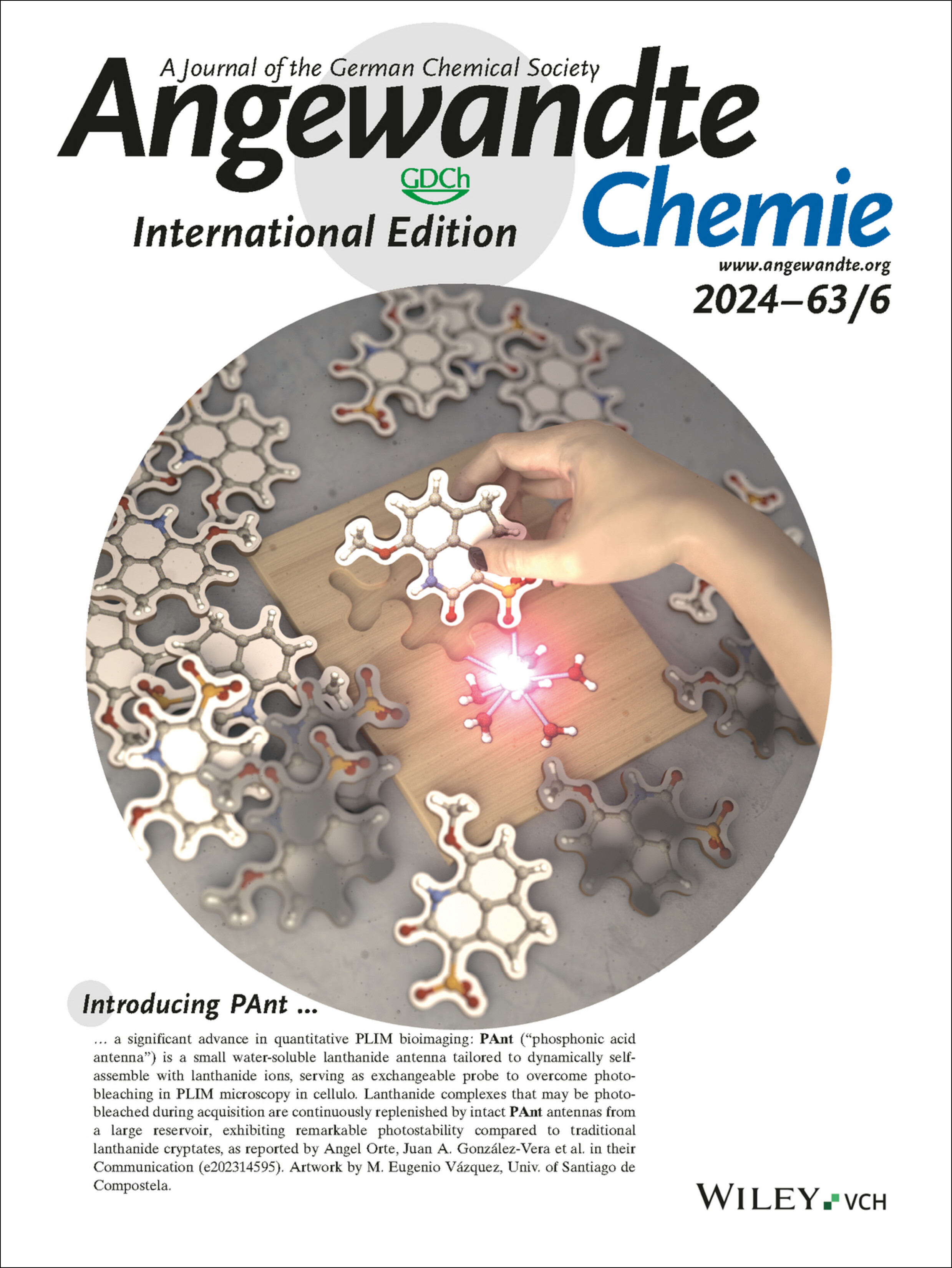 Back Cover: Exchangeable Self-Assembled Lanthanide Antennas for PLIM Microscopy (Angew. Chem. Int. Ed. 6/2024) Volume 63 Issue 6, 2024