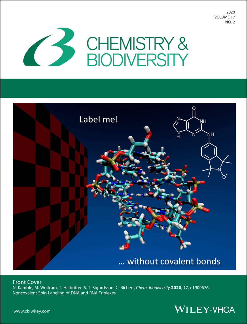Front Cover: Noncovalent Spin-Labeling of DNA and RNA Triplexes (C&B 2/2020) Volume 17 Issue 2, 2020