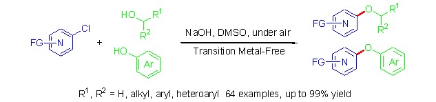 Efficient Synthesis of Unsymmetrical Heteroaryl Ethers by a Transition Metal-Free C<span class='icomoon'></span>O Cross-Coupling Reaction of Activated and Unactivated Heteroaryl Chlorides with Alcohols and Phenols