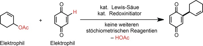 Catalytic Electrophilic Alkylation of p-Quinones through a Redox Chain Reaction