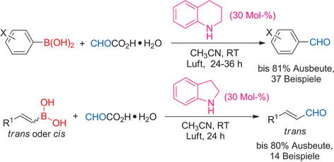 Synthesis of Aldehydes by Organocatalytic Formylation Reactions of Boronic Acids with Glyoxylic Acid