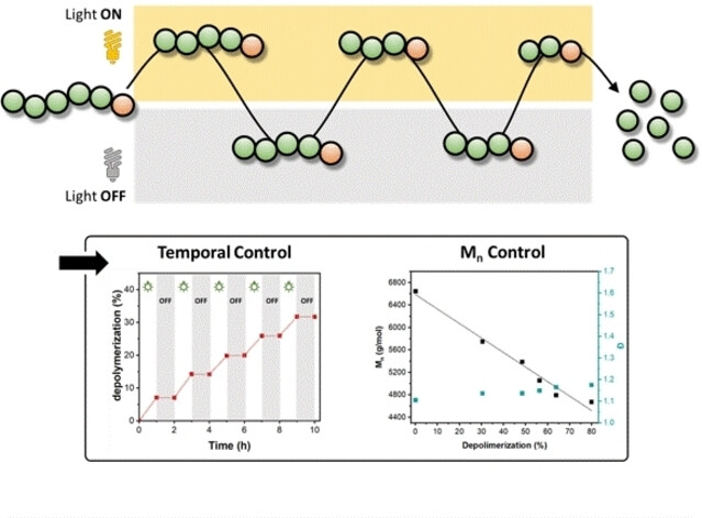 Temporal Regulation of PET-RAFT Controlled Radical Depolymerization