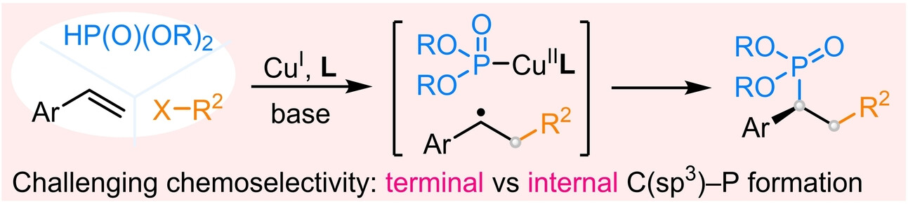 Copper-Catalyzed Chemo- and Enantioselective Radical 1,2-Carbophosphonylation of Styrenes