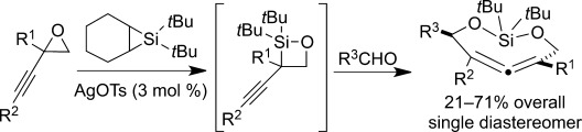 Diastereoselective Synthesis of Eight-Membered-Ring Allenes from Propargylic Epoxides and Aldehydes by Silylene Insertion into Carbon–Oxygen Bonds