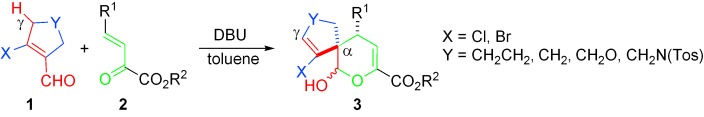 Tertiary Amine Mediated Tandem Cross-Rauhut–Currier/Acetalization Reactions: Access to Functionalized Spiro-3,4-Dihydropyrans