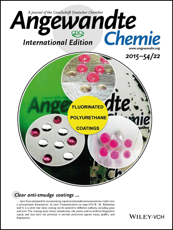 Back Cover: Graft-Copolymer-Based Approach to Clear, Durable, and Anti-Smudge Polyurethane Coatings (Angew. Chem. Int. Ed. 22/2015)