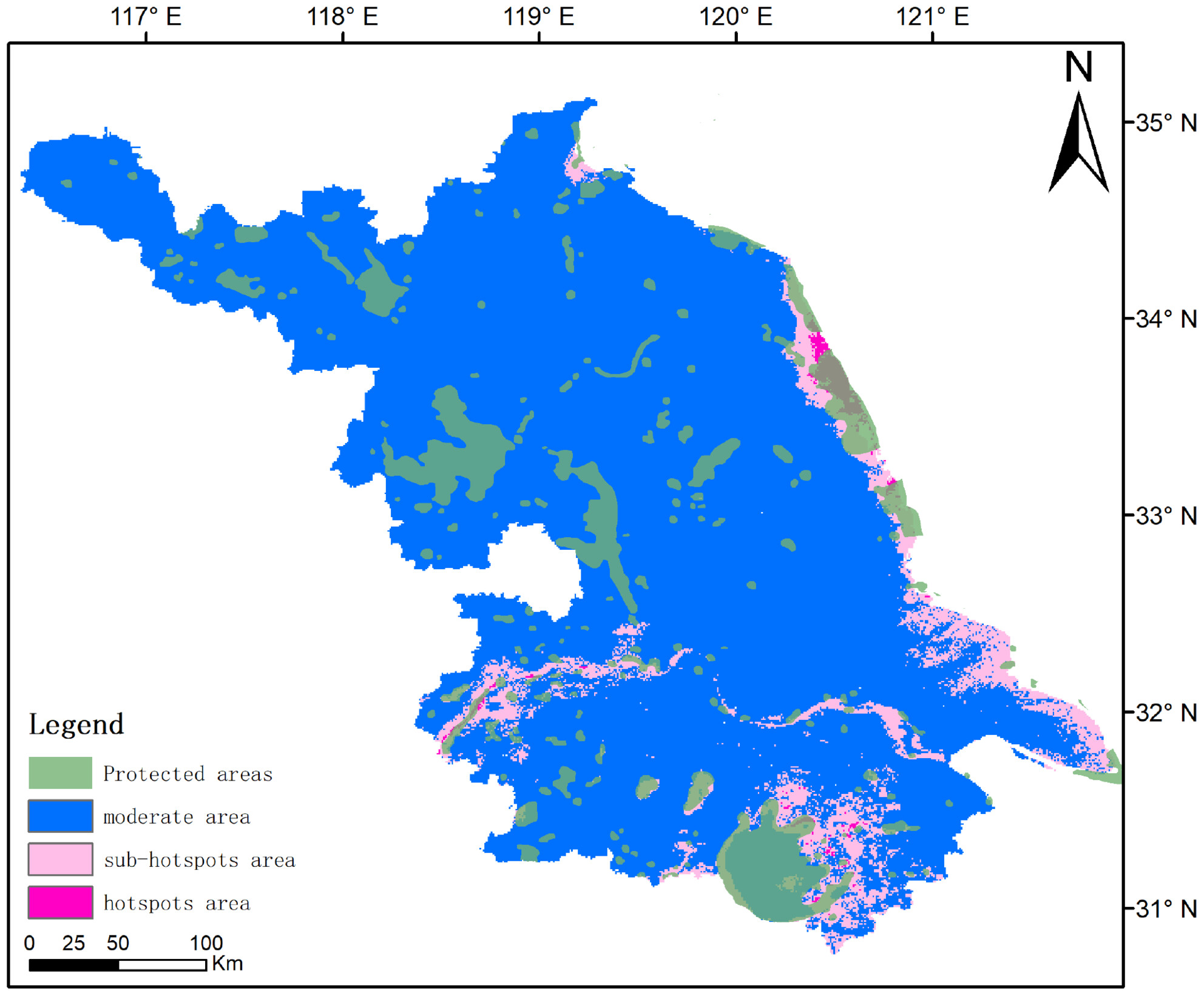 Potential distribution patterns and species richness of avifauna in rapidly urbanizing East China