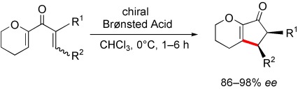 Chiral Brønsted Acids in the Catalytic Asymmetric Nazarov Cyclization—The First Enantioselective Organocatalytic Electrocyclic Reaction