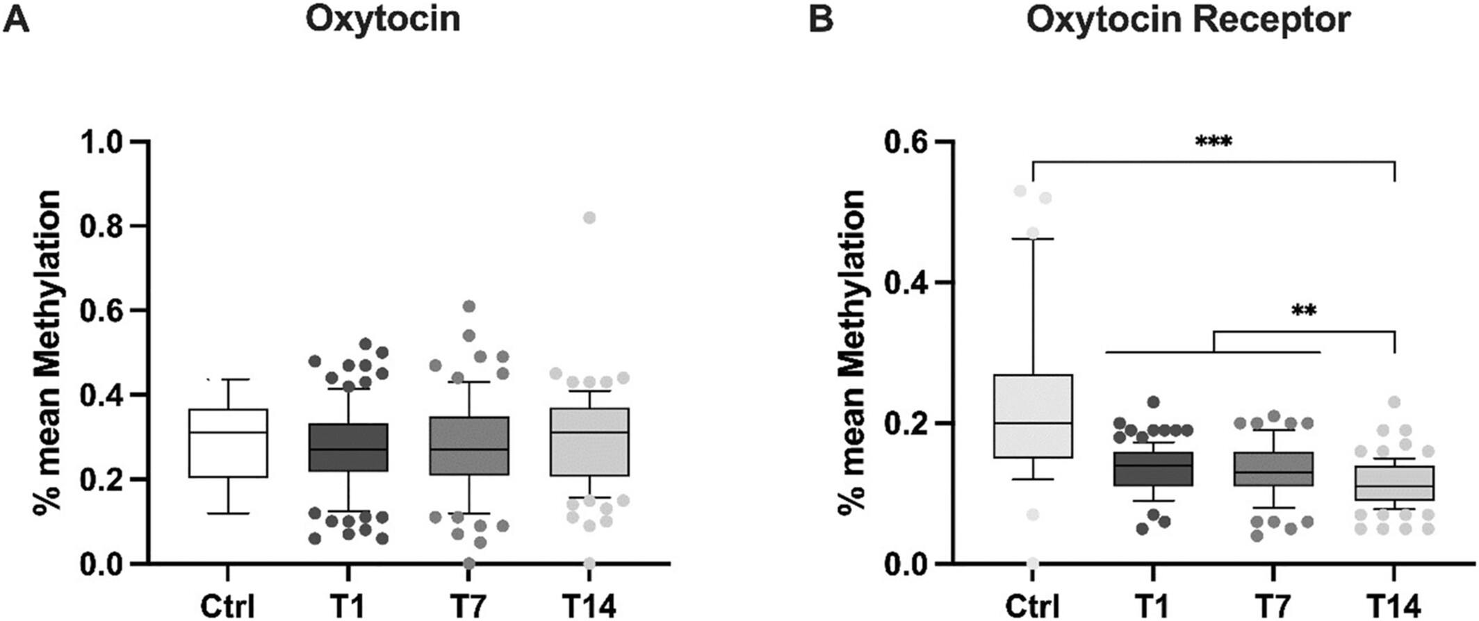 The Role of Oxytocin and Oxytocin Gene Receptor Methylation During Withdrawal Therapy in Males With Alcohol Use Disorder