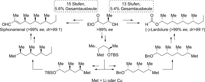 Herstellung enantiomerenangereicherter sekundärer Alkyllithium- und Alkylkupferverbindungen – Synthese von (−)-Lardolure und Siphonarienal