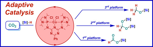 Controlling the Product Platform of Carbon Dioxide Reduction: Adaptive Catalytic Hydrosilylation of CO2 Using a Molecular Cobalt(II) Triazine Complex