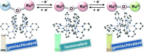 Three Distinct Redox States of an Oxo-Bridged Dinuclear Ruthenium Complex