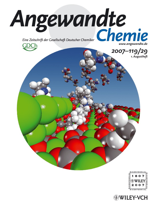 Innentitelbild: Phasenselektion von Calciumcarbonat durch die Chiralität adsorbierter Aminosäuren (Angew. Chem. 29/2007)