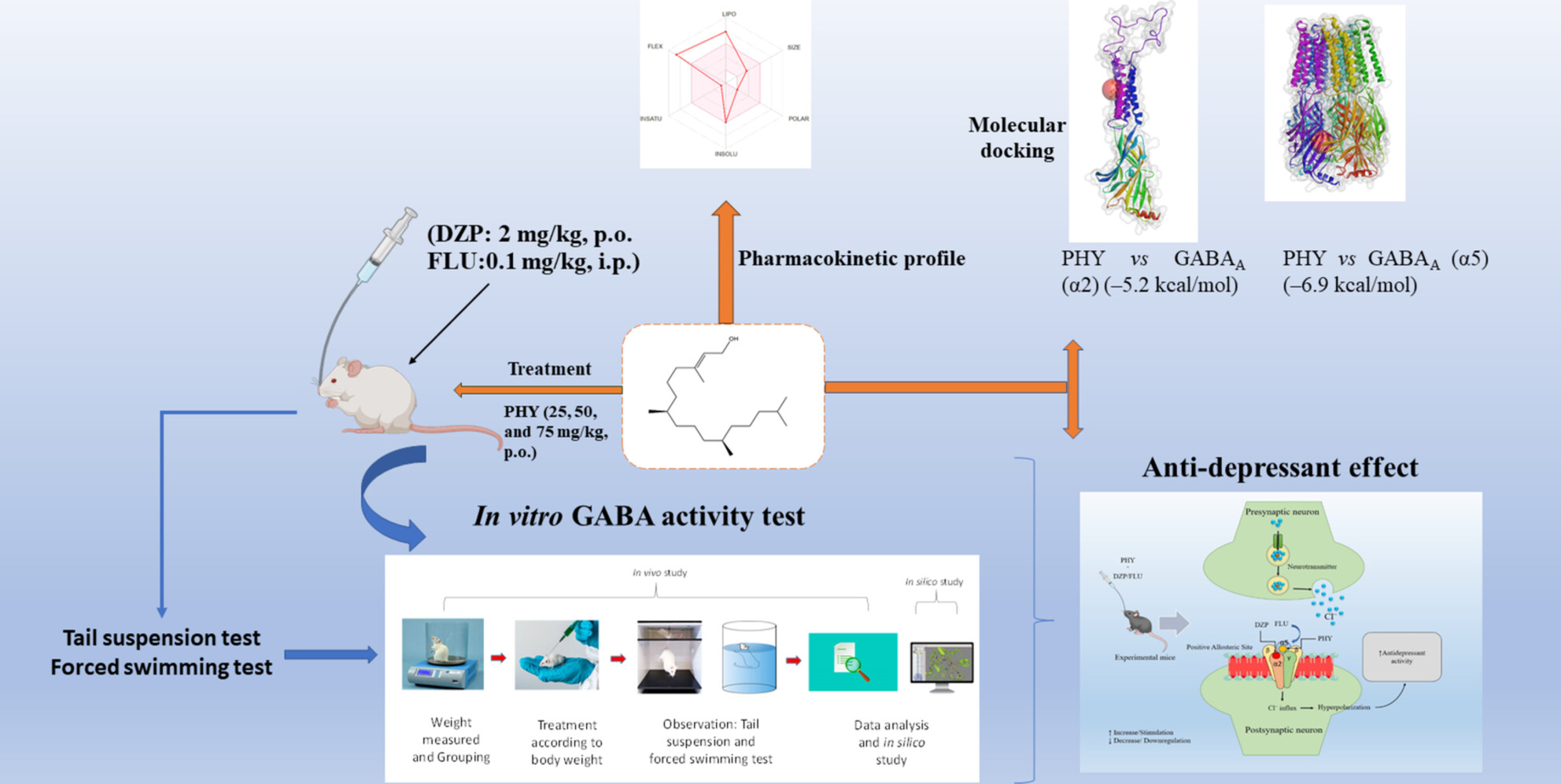 Possible GABAkine-Mediated Sedative-Like Antidepressant Effects of Phytol: Molecular Interventions Through In Vitro, In Vivo and In Silico Approaches