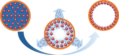 Self-assembly of colloidal nanoparticles into encapsulated hollow superstructures