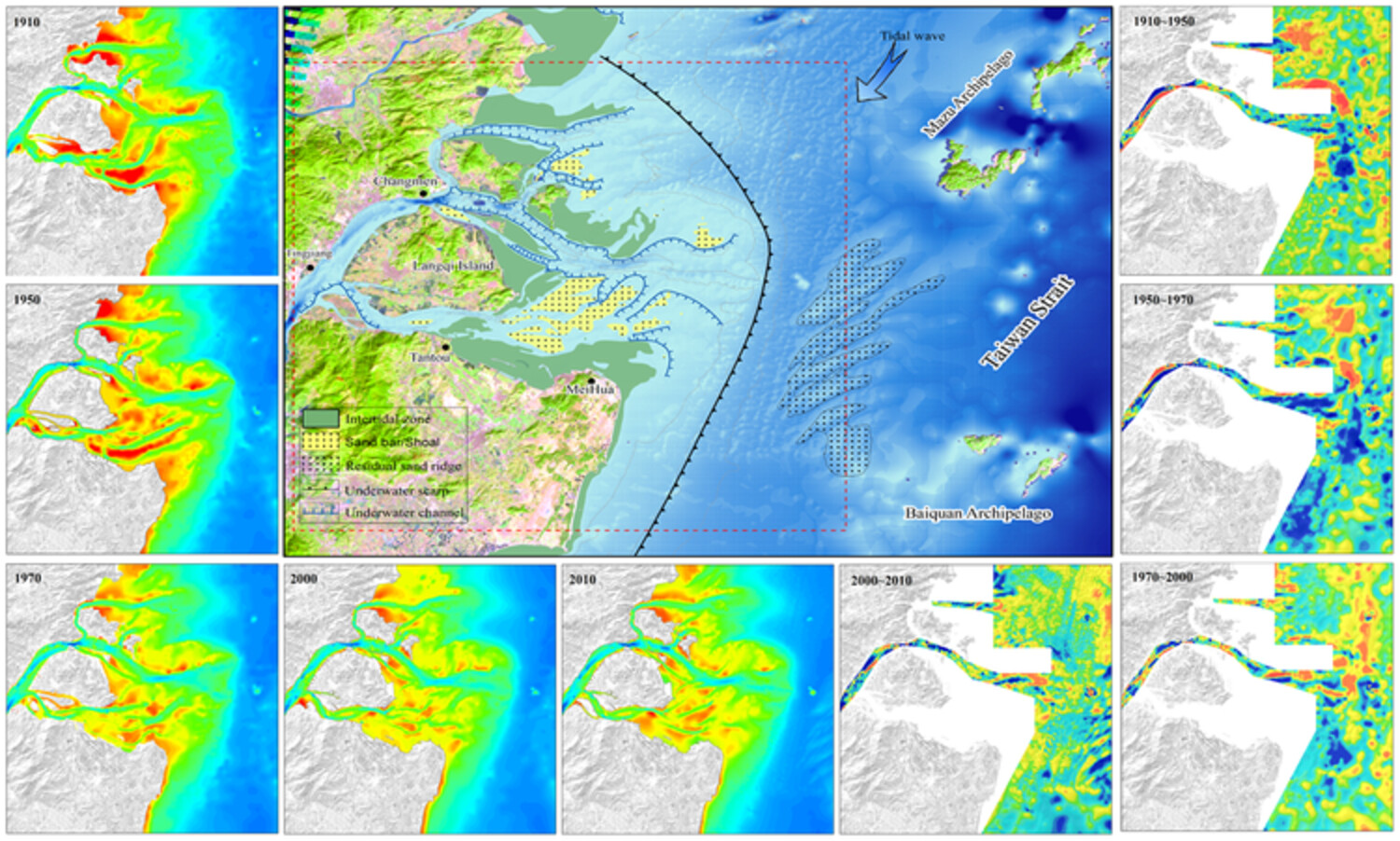 Morphological change and its response to human activities in the estuary of Minjiang River, China, since last early century