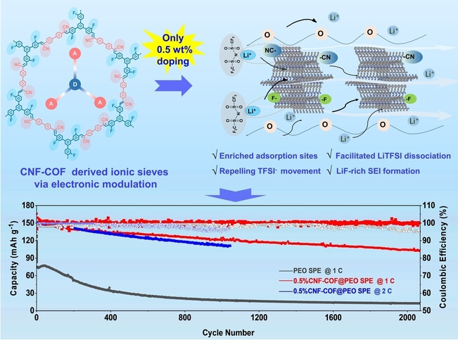 Multipolar Conjugated Polymer Framework Derived Ionic Sieves via Electronic Modulation for Long-Life All-Solid-State Li Batteries