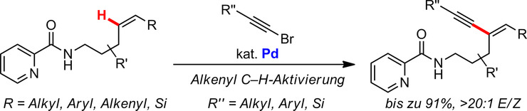 Palladiumkatalysierte C-H-Alkinylierung unaktivierter Alkene