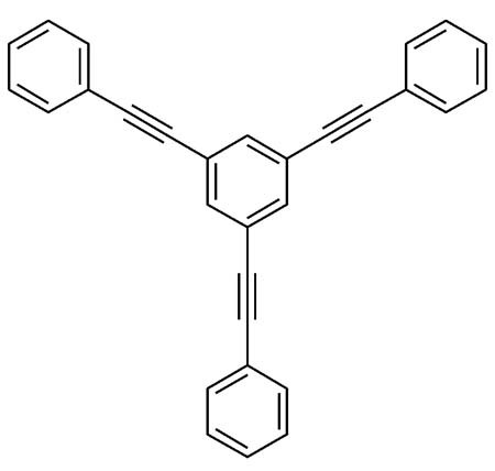 Star-shaped Organic Molecules That Comprise a 1,3,5-Trisubstituted Benzene Core and Three Oligoaryleneethynylene Arms as Light-emitting Materials