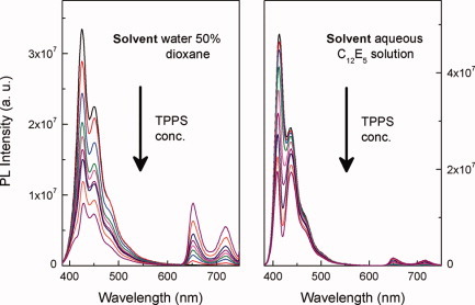 Energy transfer from fluorene-based conjugated polyelectrolytes to on-chain and self-assembled porphyrin units
