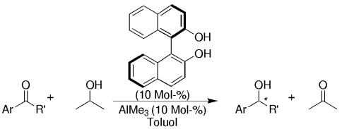The Asymmetric Meerwein–Schmidt–Ponndorf–Verley Reduction of Prochiral Ketones with iPrOH Catalyzed by Al Catalysts