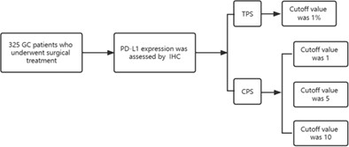 PD-L1 expression by different scoring methods and different cutoff values and correlation with clinicopathological characteristics in gastric cancer: A retrospective study