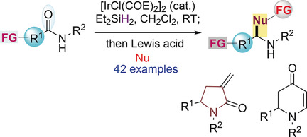 Iridium-Catalyzed Reductive Alkylations of Secondary Amides