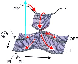 The Photochemical cis–trans Isomerization of Free Stilbene Molecules Follows a Hula-Twist Pathway