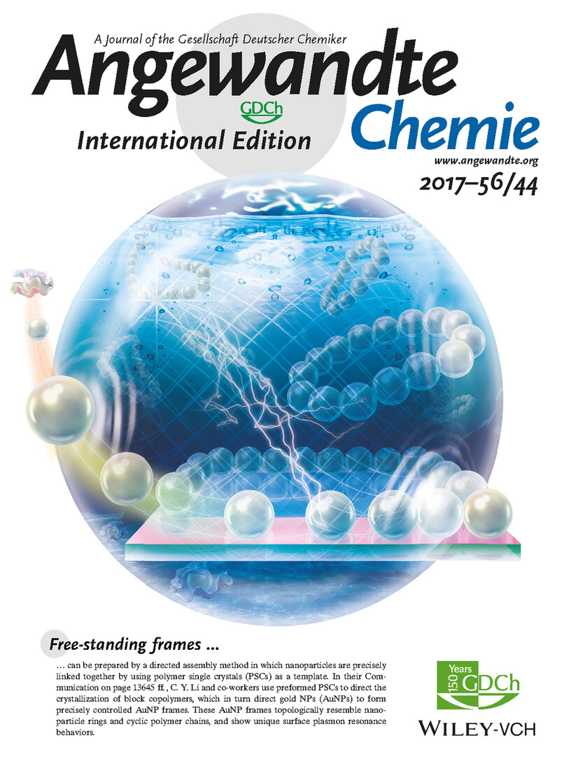 Inside Cover: Precisely Assembled Cyclic Gold Nanoparticle Frames by 2D Polymer Single-Crystal Templating (Angew. Chem. Int. Ed. 44/2017) Volume 56 Issue 44, 2017