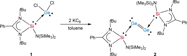 An N-Heterocyclic Silylene-Stabilized Digermanium(0) Complex