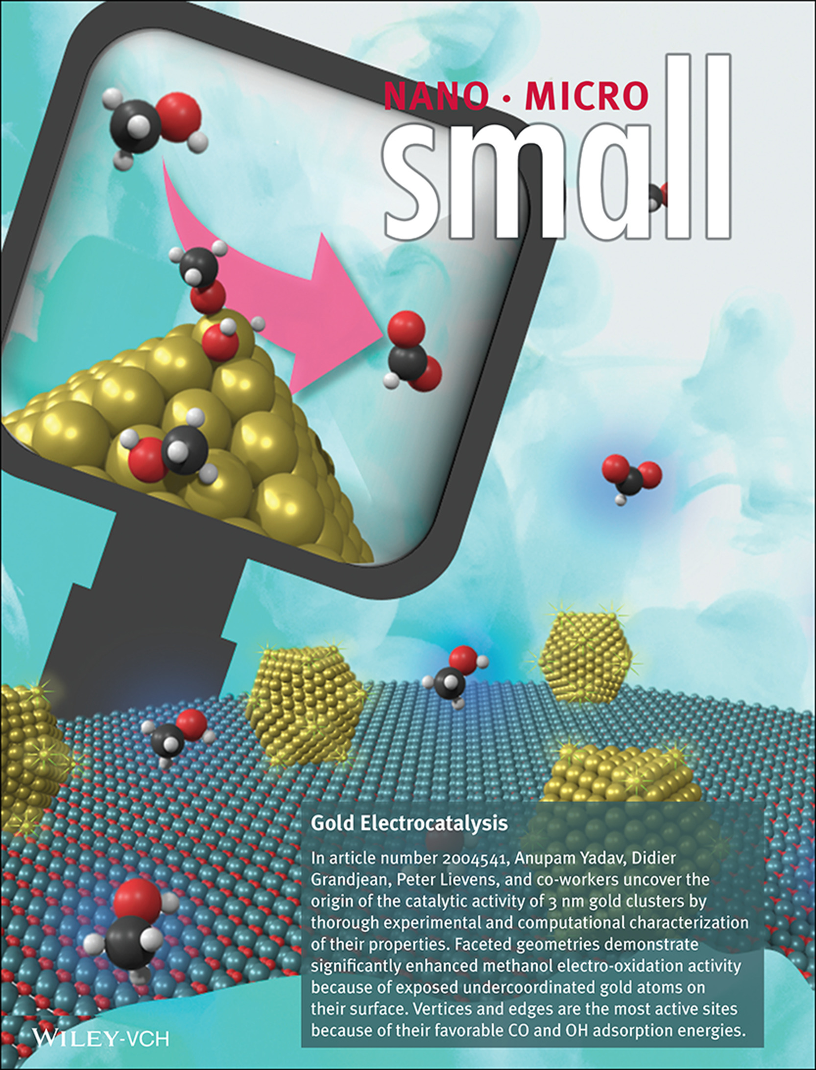 Gold Electrocatalysis: Enhanced Methanol Electro-Oxidation Activity of Nanoclustered Gold (Small 27/2021) Volume 17 Issue 27, 2021
