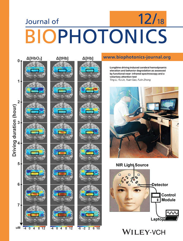 Inside Back Cover: Longtime driving induced cerebral hemodynamic elevation and behavior degradation as assessed by functional near-infrared spectroscopy and a voluntary attention test (J. Biophotonics 12/2018)