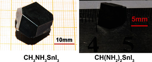 Formation of Hybrid Perovskite Tin Iodide Single Crystals by Top-Seeded Solution Growth