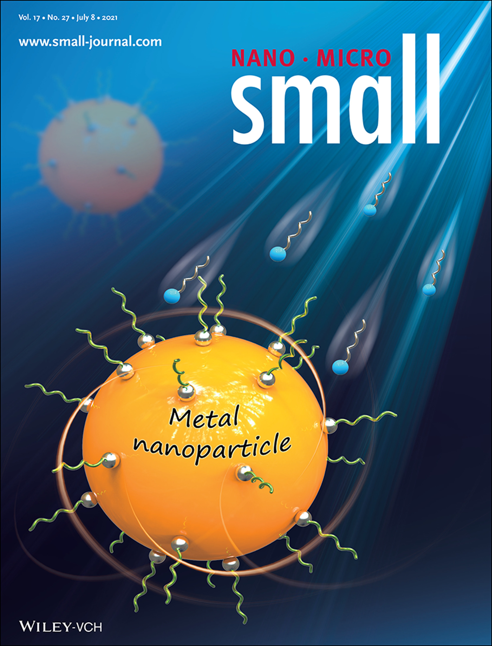 Ligand Exchange: Metal Nanoparticles Confronted with Foreign Ligands: Mere Ligand Exchange or Further Structural Transformation? (Small 27/2021) Volume 17 Issue 27, 2021