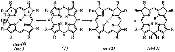 1,2,3,7,8,20-Hexahydroporphyrin, an Easily Formed Ligand System Isomeric to Porphyrinogens