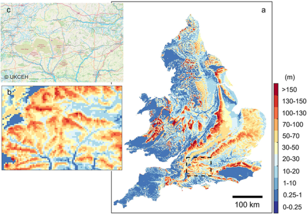 Simulating spatial variability of groundwater table in England and Wales