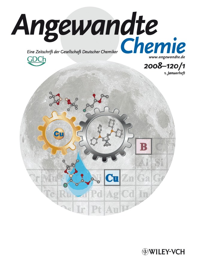 Innentitelbild: Catalytic Asymmetric Boration of Acyclic α,β-Unsaturated Esters and Nitriles (Angew. Chem. 1/2008)