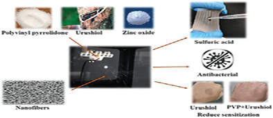 Zn2+@Polyvinylpyrrolidone and Urushiol Preparation of Nanofibrous Membranes and Their Synergistic Effect