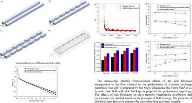 Enhancement effects of the side blockage arrangement in the flow channel on the performance of a proton exchange membrane fuel cell