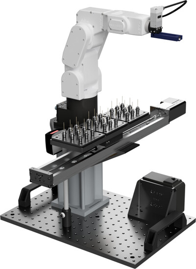 Remote and automated high-throughput powder diffraction measurements enabled by a robotic sample changer at SSRL beamline 2-1