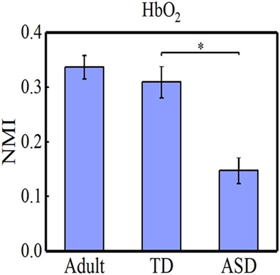 Normalized mutual information of fNIRS signals as a measure for accessing typical and atypical brain activity