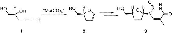 Asymmetric Syntheses of Stavudine (d4T) and Cordycepin by Cycloisomerization of Alkynyl Alcohols to Endocyclic Enol Ethers
