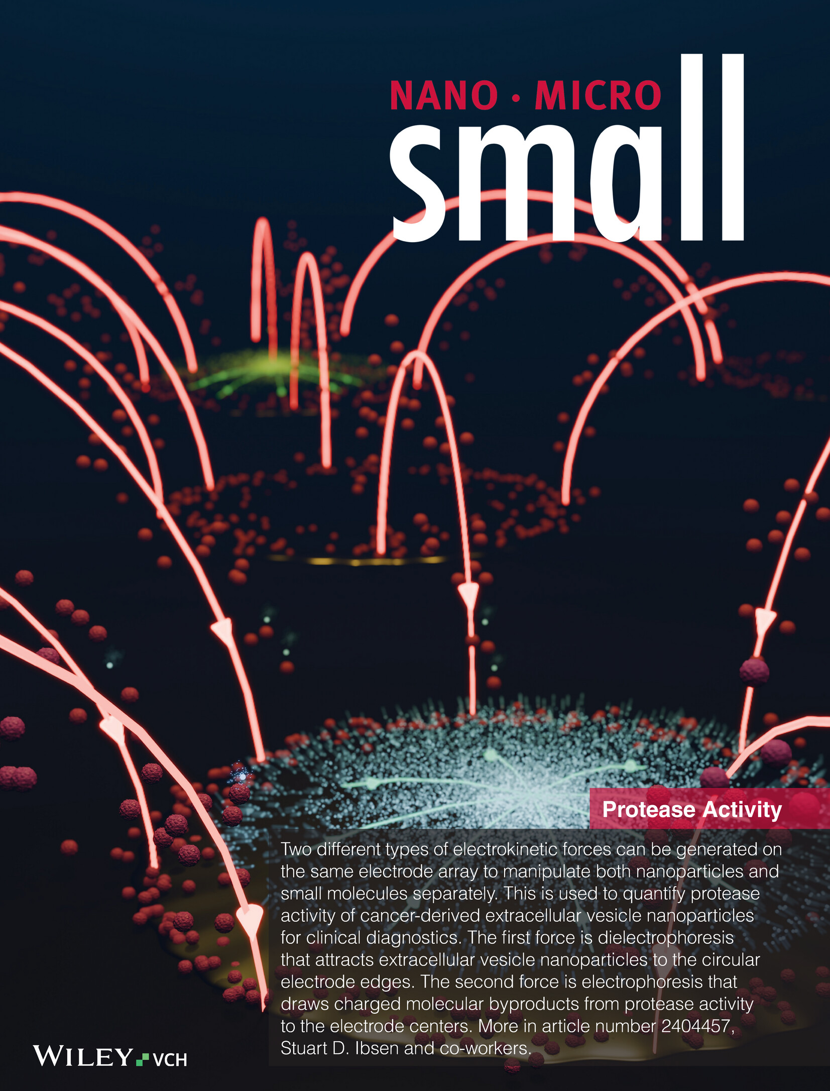 Utilizing Two Electrokinetic Techniques on a Single Device for Detection of Extracellular Vesicle-Associated Protease Activity (Small 24/2025) Volume 21 Issue 24, 2025