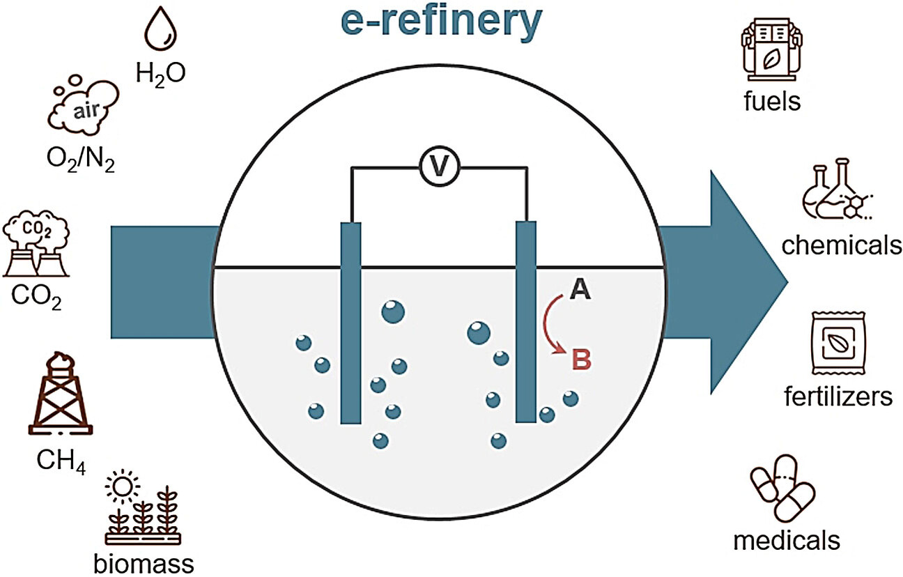 Electrocatalytic Refinery for Sustainable Production of Fuels and Chemicals